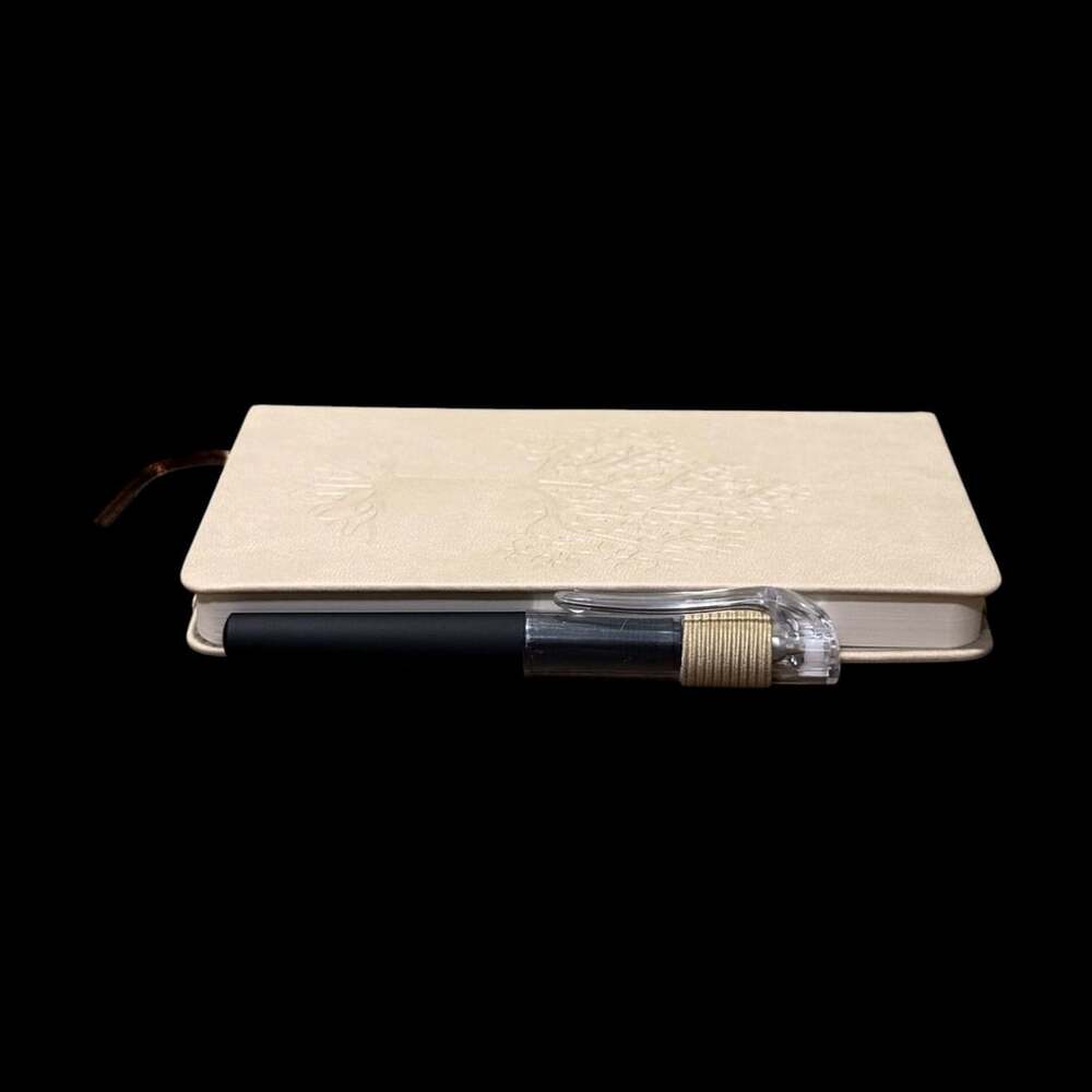 Light Khaki Tree of Life Embossed Small Hardcover Lined Journal with Pen - Picture 5 of 6